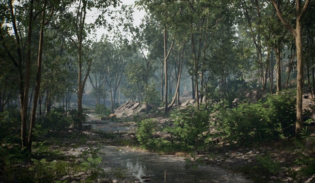 Fab - Forest Environment ( Riverside Forest with Pine and Tropical Trees ) 资源 | Fab - Forest Environment ( Riverside Forest with Pine and Tropical Trees )