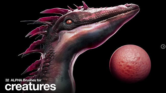 32 Alpha Brushes 20 Leather Alphas 150+ Stencils and Aliens and Creatures 教程资源 | Artstation - 32 Alpha Brushes 20 Leather Alphas 150+ Stencils and Aliens and Creatures