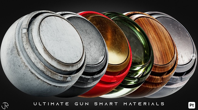 Ultimate Gun and Weapon Smart Materials for Substance 3D Painter 素材资源 | ArtStation - Ultimate Gun and Weapon Smart Materials for Substance 3D Painter