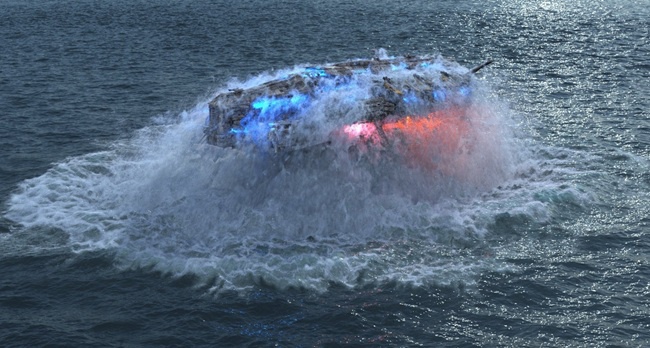 Houdini 教程资源 | Gumroad - Houdini Ocean - Spaceship Rise from Underwater - Scene File Walkthrough