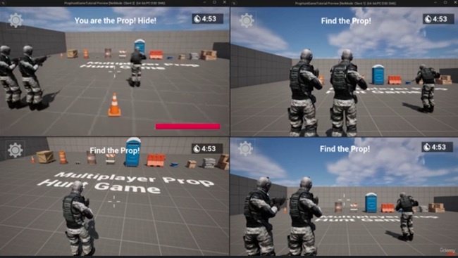 游戏开发教程资源 | Udemy - Unreal Engine 5 Mobile Multiplayer Prop Hunt Game