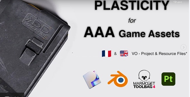 Blender 教程资源 | FlippedNormals - Plasticity for AAA Game Assets