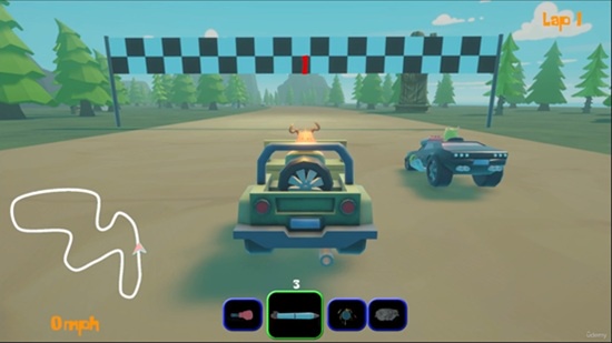 游戏开发教程资源 | Udemy - Make a Mario Kart style racing game in Unity 6