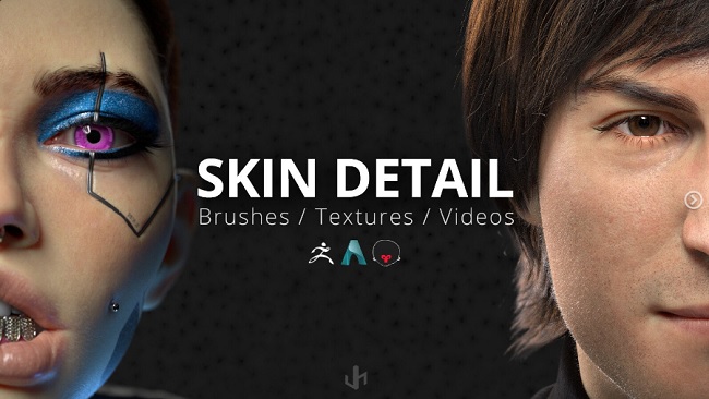 插件脚本资源 | Artstation - Skin Details Kit V1.3