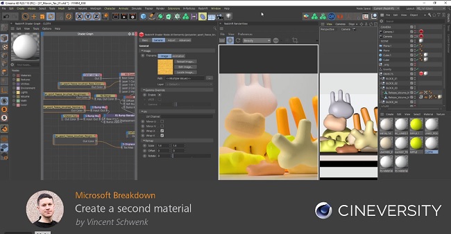 C4D渲染动画教程资源 | Cineversity - Microsoft Breakdown