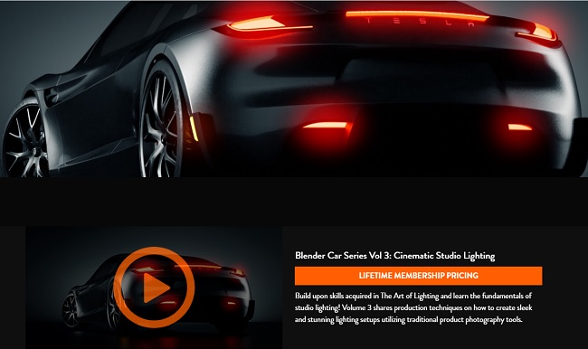 Blender 教程资源 | CGFasttrack - Blender Car Series Vol 3 Cinematic Studio Lighting