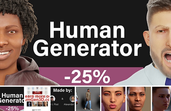 Blender 教程资源 | Blender Marketplace - Human Generator V1.0