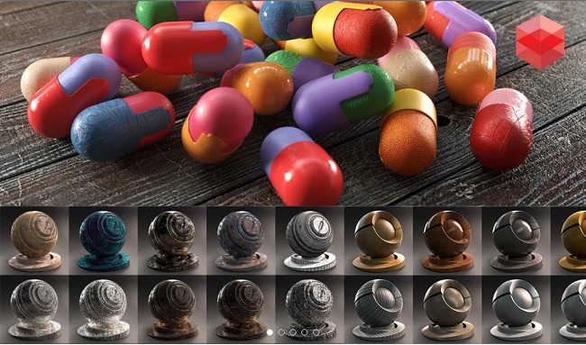 C4D渲染动画教程资源 | Gumroad - Redshift Shader Suite for C4D