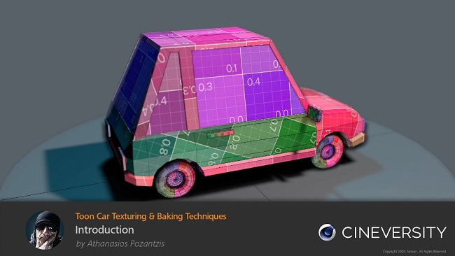 C4D渲染动画教程资源 | Cineversity - Toon Car Texturing & Baking Techniques