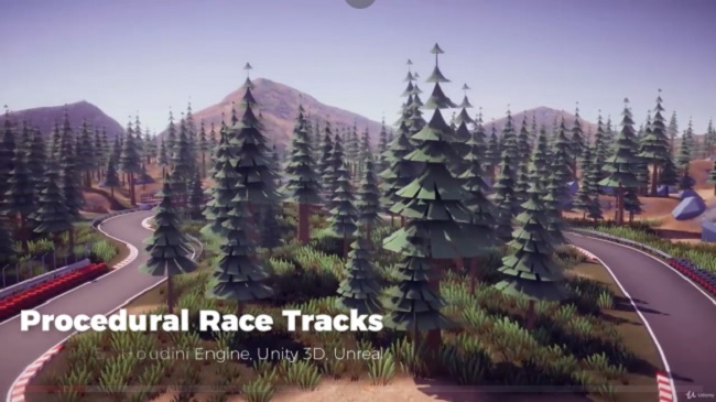 Houdini 教程资源 | Udemy - Procedural Race Tracks - Houdini 17.5 and Houdini Engine