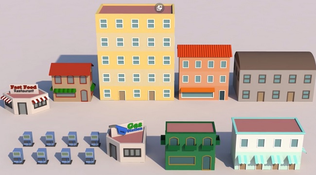 C4D渲染动画教程资源 | Skillshare - Low Poly Modeling in Cinema 4D - Modeling and Texturing 3D Buildings