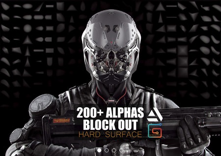 Gumroad - Zbrush 200+ Alphas Block Out Hard Suface 软件资源 | Gumroad - Zbrush 200+ Alphas Block Out Hard Suface